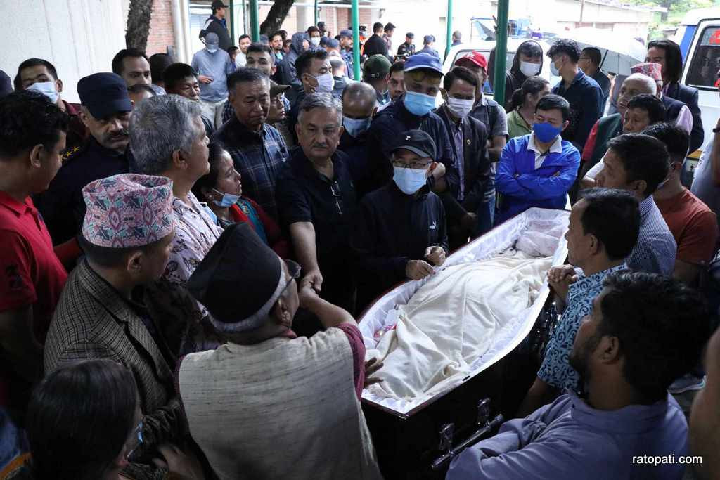 नेम्वाङको पार्थिव शरीरलाई श्रद्धाञ्जलीका लागि पार्टी कार्यालयमा राखिने