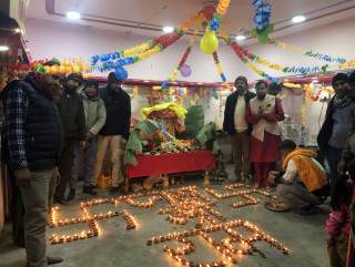 अयोध्यामा राम मन्दिर स्थापनाको अवसरमा दीप प्रज्वलन